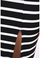 Fusta Pieces Pcjuka Black Stripes White